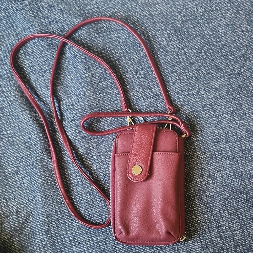 Burgundy Crossbody Phone Bag
